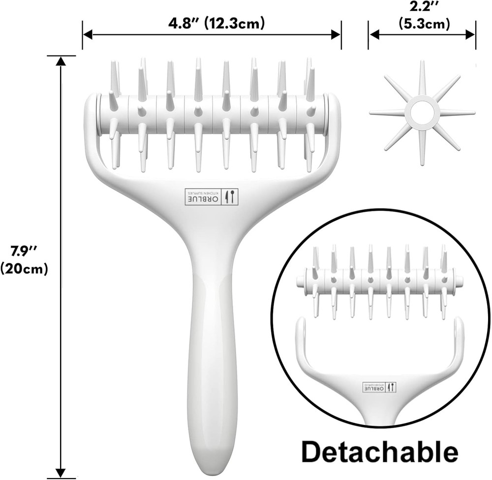 Pizza Dough Docker, Pastry Roller with Spikes Pizza Docking Tool for Home & Comm