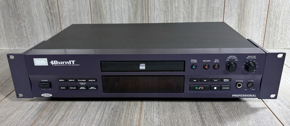 HHB BurnIT CDR-830 Professional Compact Disc Recorder Remote Cables Rack Mount