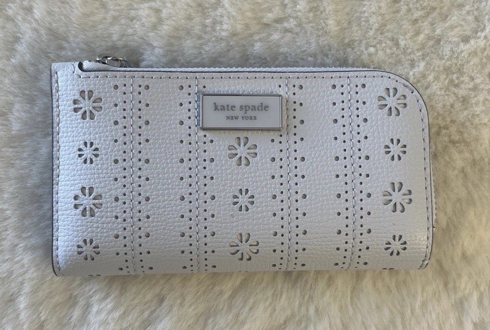 NWT Kate Spade Devin Perforated Small Slim Bifold Wallet