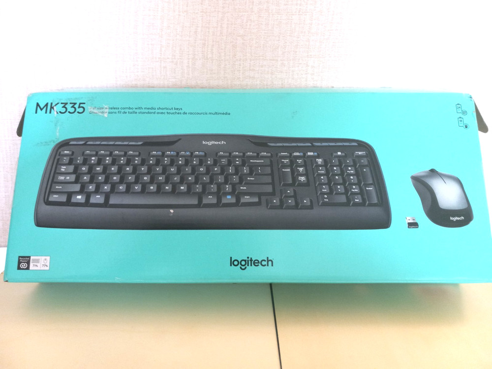 Logitech Full Size Wireless Keyboard Mouse Combo-Open Box Never Used