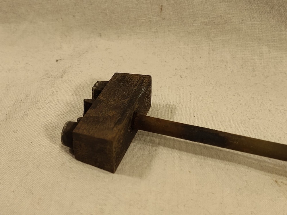 Vintage Branding Iron Wood Handle Initials CJR
