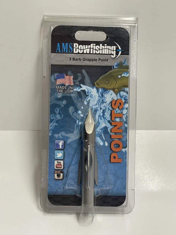 AMS Bowfishing 3 Barb Grapple Point Single Pack