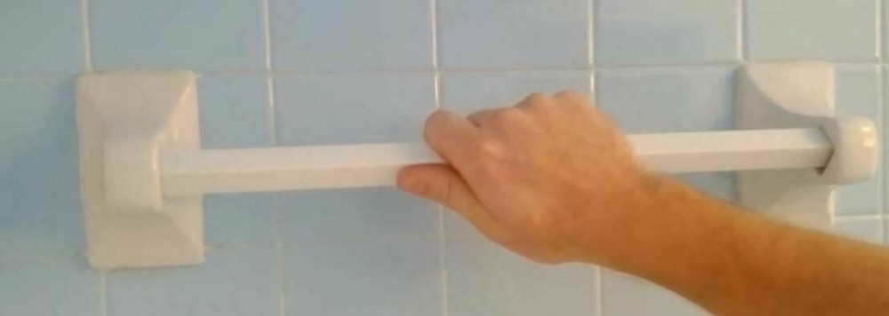 24" Towel Bar Replacement Easily Cut to Fit White Plastic Spring Loaded Ends