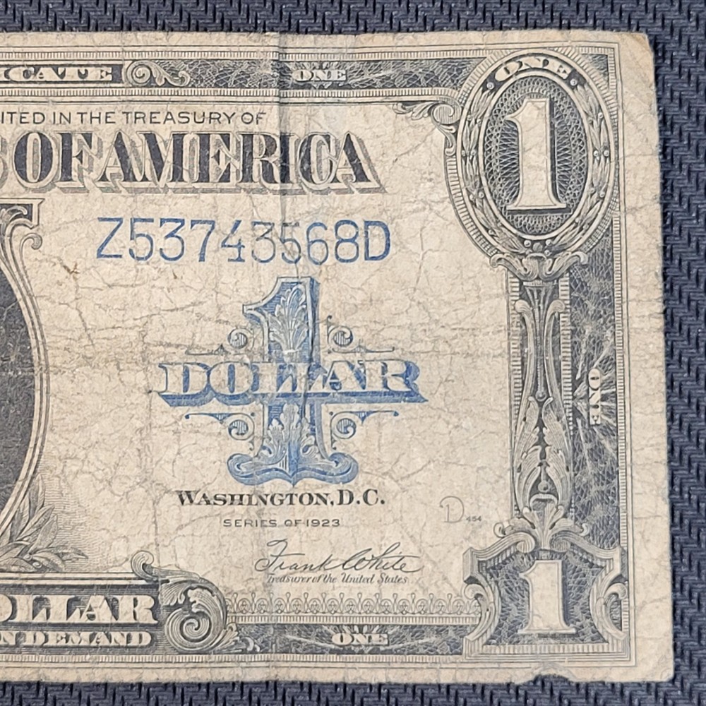 1923 One Silver Dollar Horse Blanket Silver Certificate Large Size US Mint Note