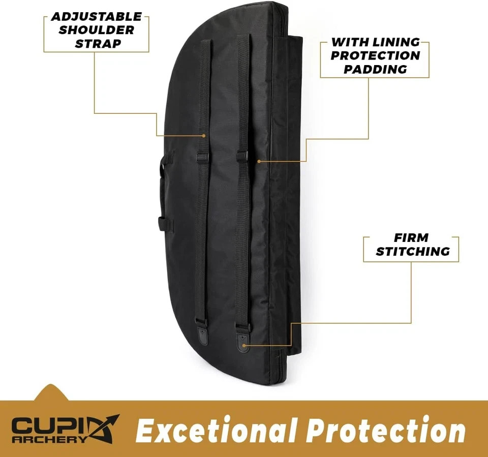 Compound Bow Case Soft Light-Weight Bow Bag with Arrow Pocket and Backpack Strap