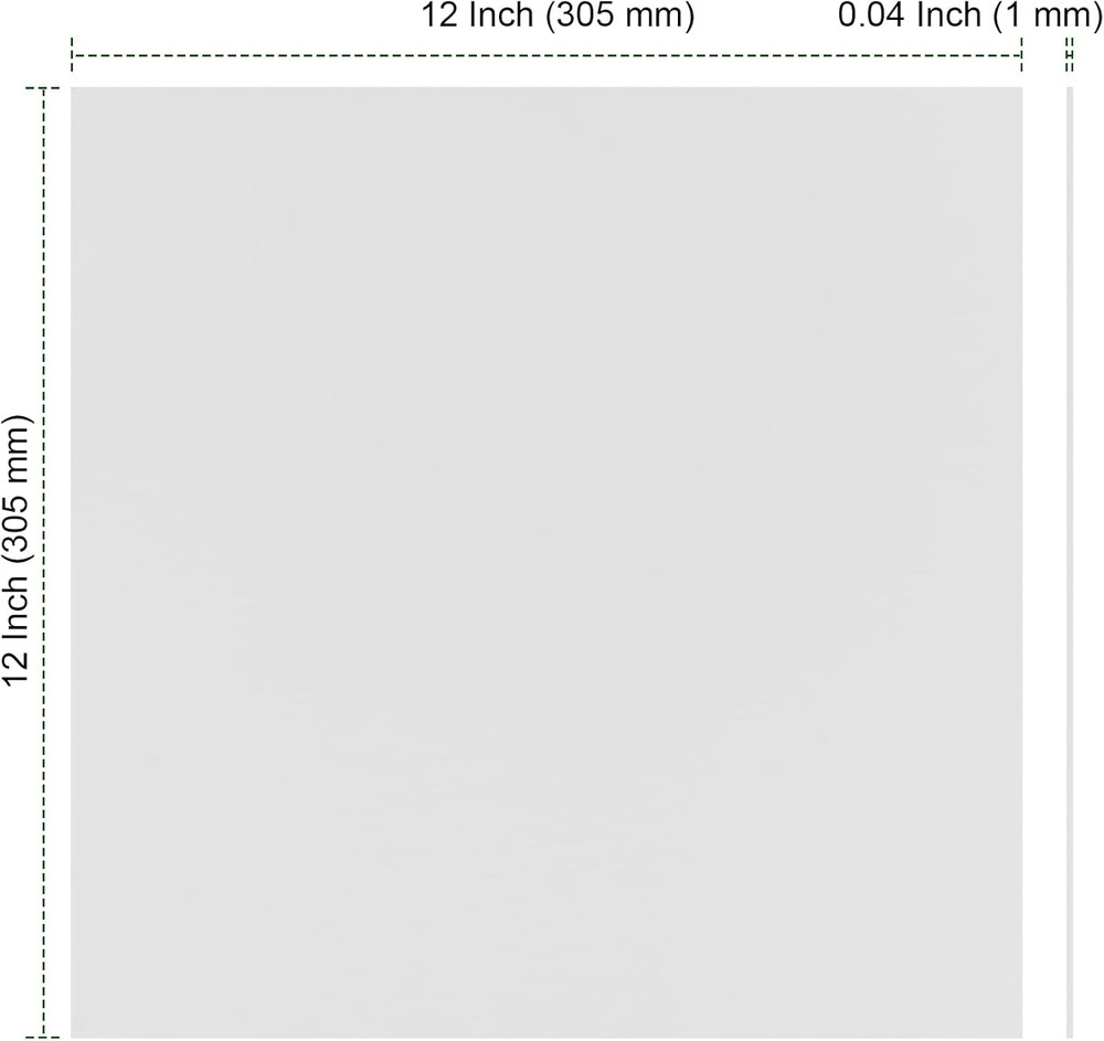 50 Sheets 12 X 12 Inch White Chipboard, 1MM Thick Medium Weight Chipboard Sheets