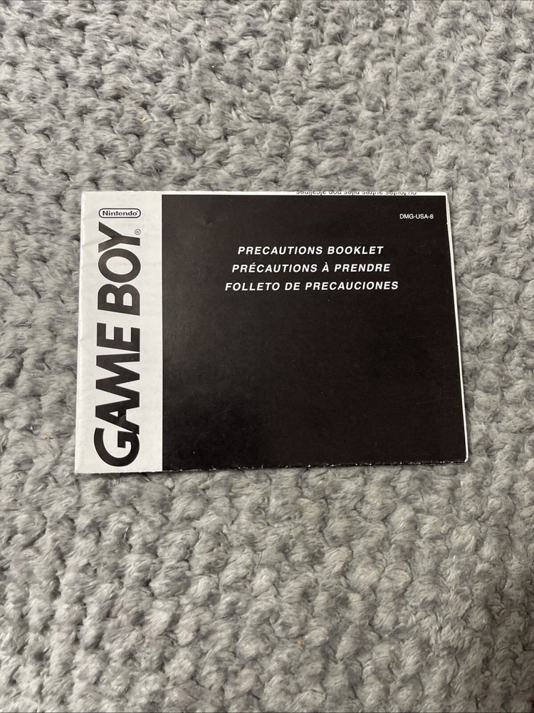Nintendo Game Boy  Precautions Booklet