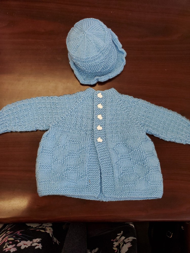 Baby Blue Sweater & Hat