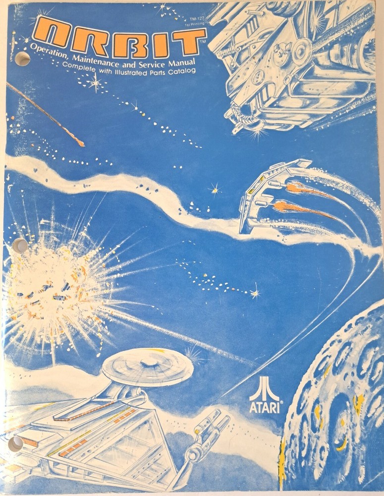 1978 Atari Orbit Arcade Operation, Maintenance & Service Manual Vintage