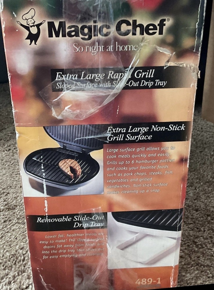Extra Large Magic Chef Rapid Grill - Black NIB