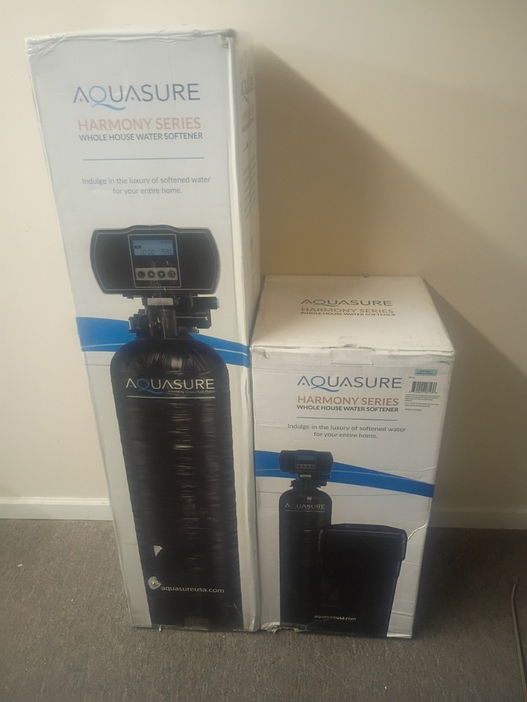 AQUASURE 64000 Grain Digital Metered Water Softener  with Sediment and Filter