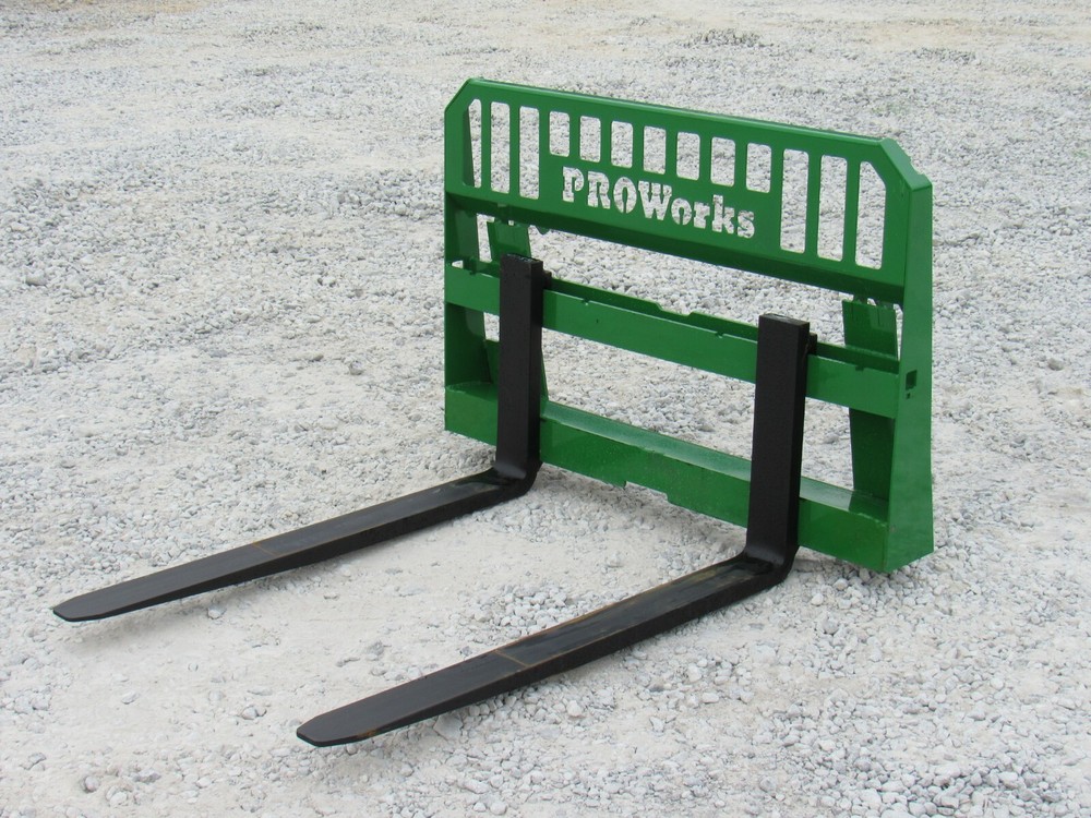 48" 5,500 Pound Pallet Fork Attachment Fits John Deere Tractor Loader Hook Pin