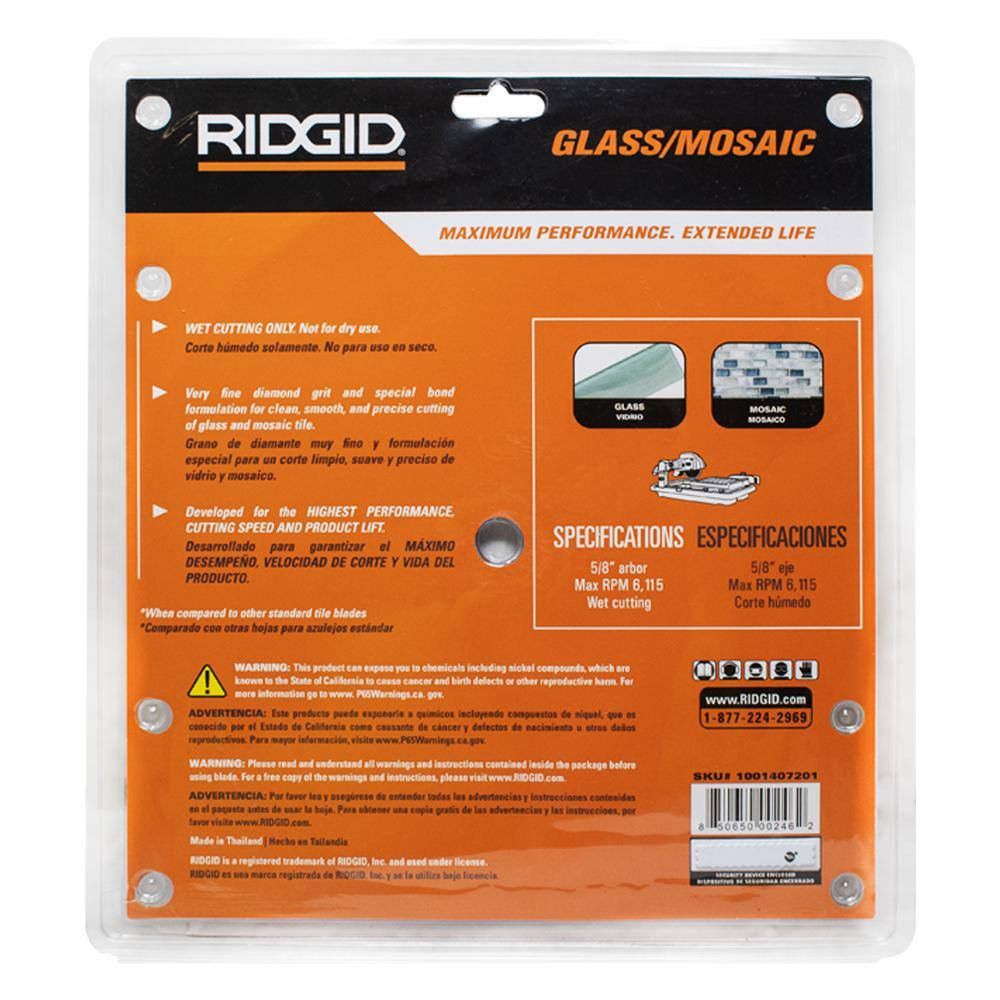 10 In. Glass Tile Blade