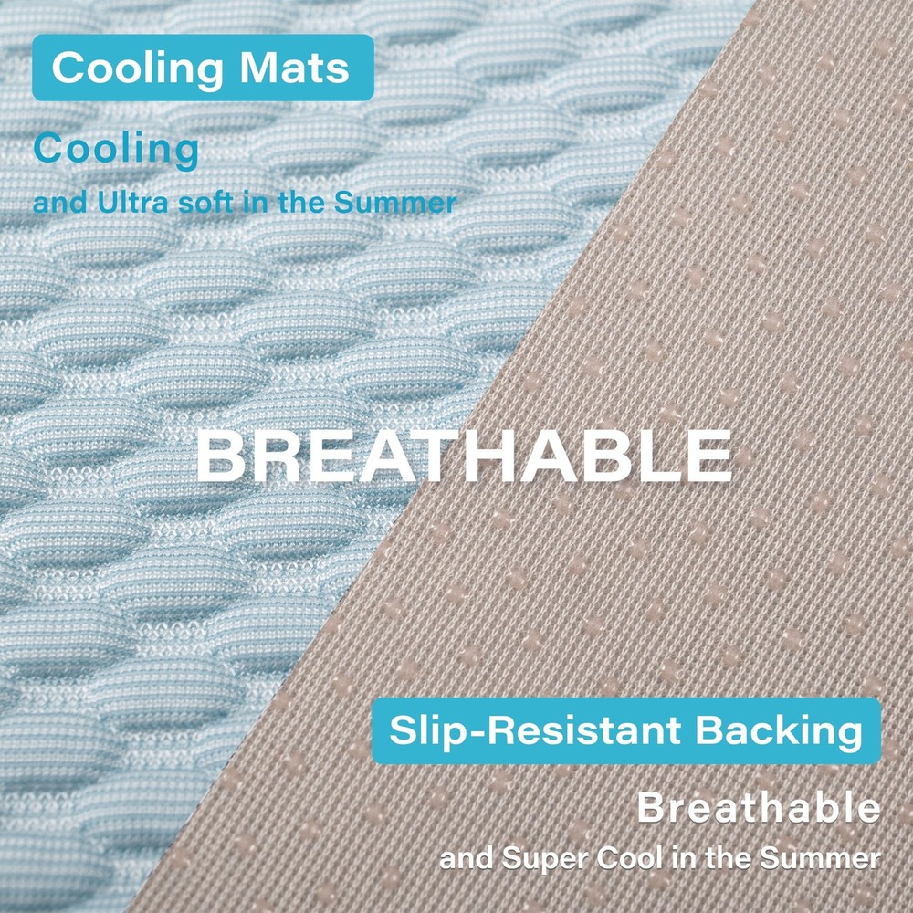 MICROCOSMOS Pet Cooling Mat & Sleeping Pad- Breathable Bubble Surface, EZ Cle...