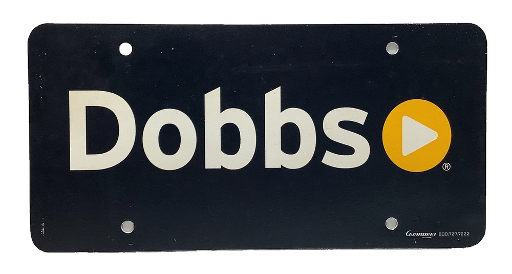 Dobbs Plastic License Plate Tag