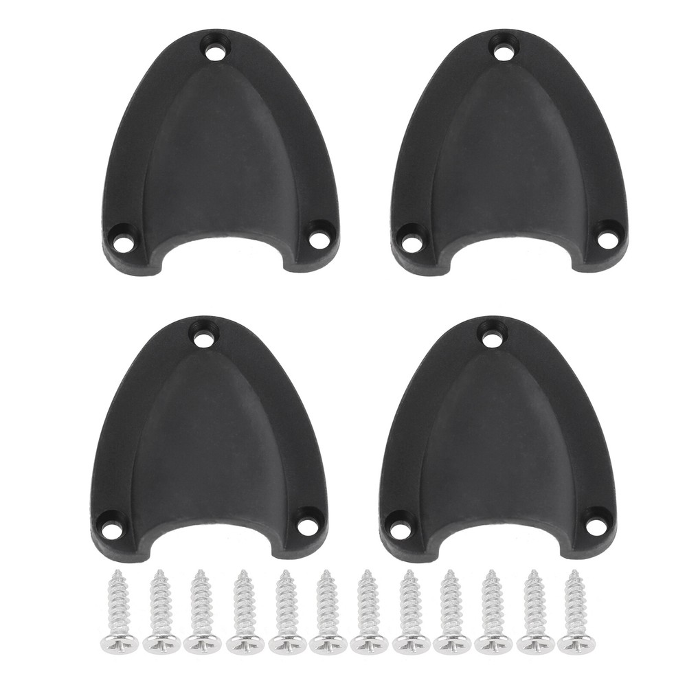 4pc Black Large Boat Marine Clam Shell Ventilator Wire Cable Hose Vent Cover