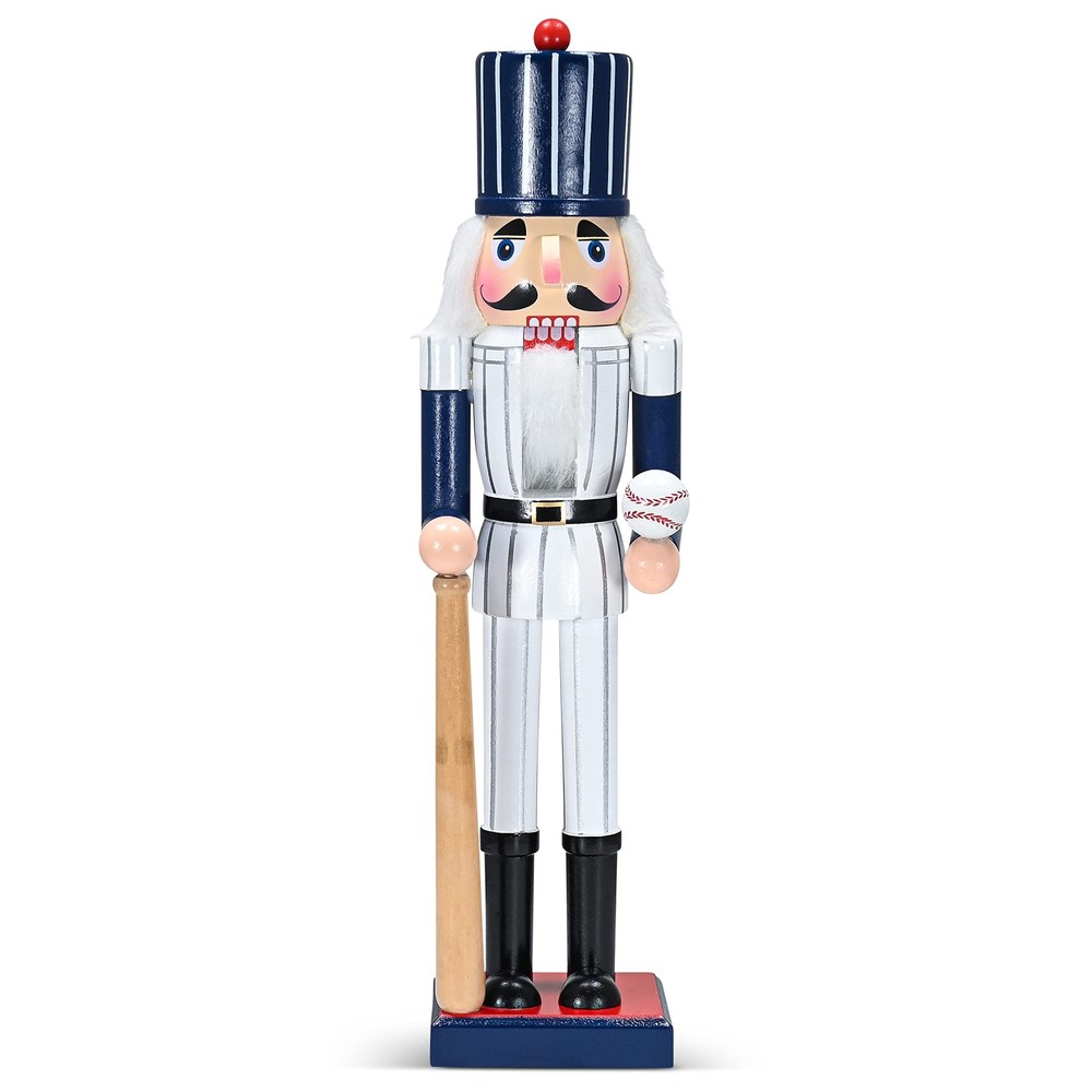 Ornativity Christmas Baseball Player Nutcracker - Baseball Player with White ...