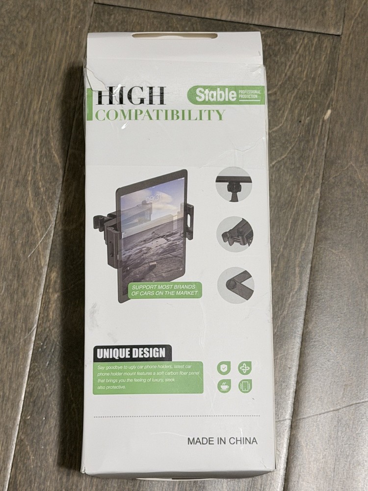 Car Headrest Tablet Holder Mount Adjustable 360 Rotation