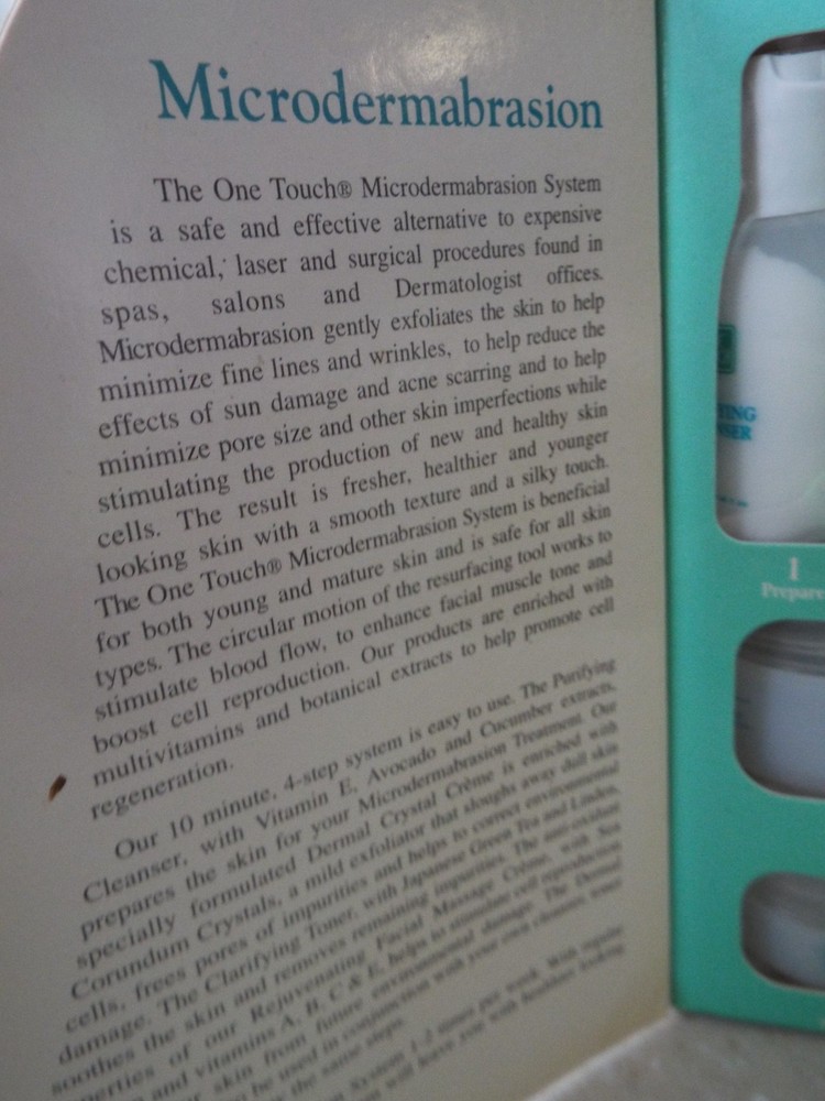 NOS One Touch Resurfacing Tool Kit Microdermabrasion - Sealed Complete