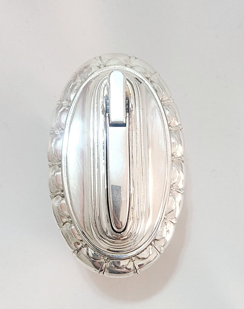 Vintage Silver Plate Ronson "WALDORF" Table Lighter Working Condition