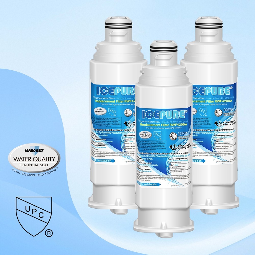 Fit For Samsung DA97-17376B DA97-08006C HAF-QIN Water Filter 3 Pack Icepure