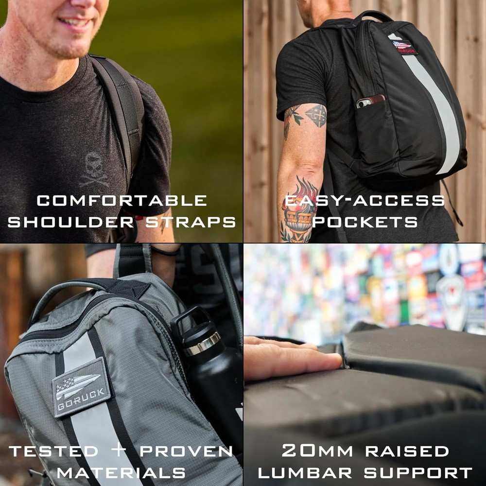GORUCK Basic Rucker 17L Backpack, Black, Durable Rucksack & MOLLE Daypack🔥New🔥