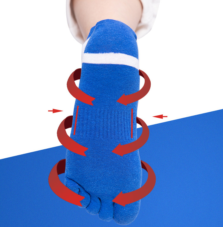 6Pack Men Cotton Toe Socks Five Finger Solid Sport Ankle Breathe Low Cut Classic