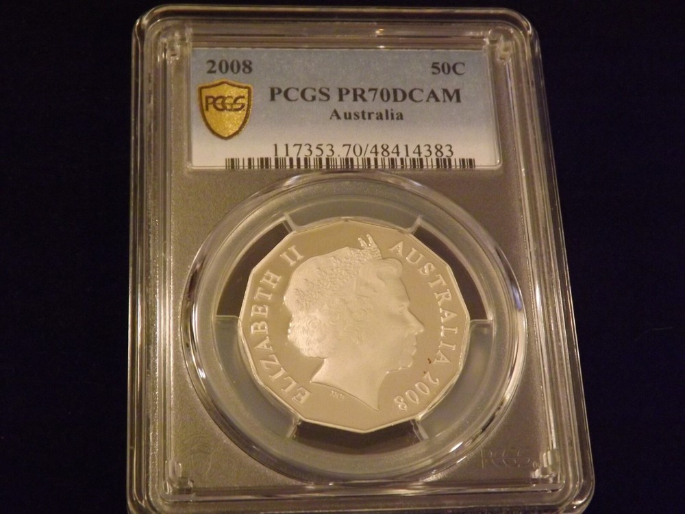 2008   50 C       Australia         PCGS  PR 70