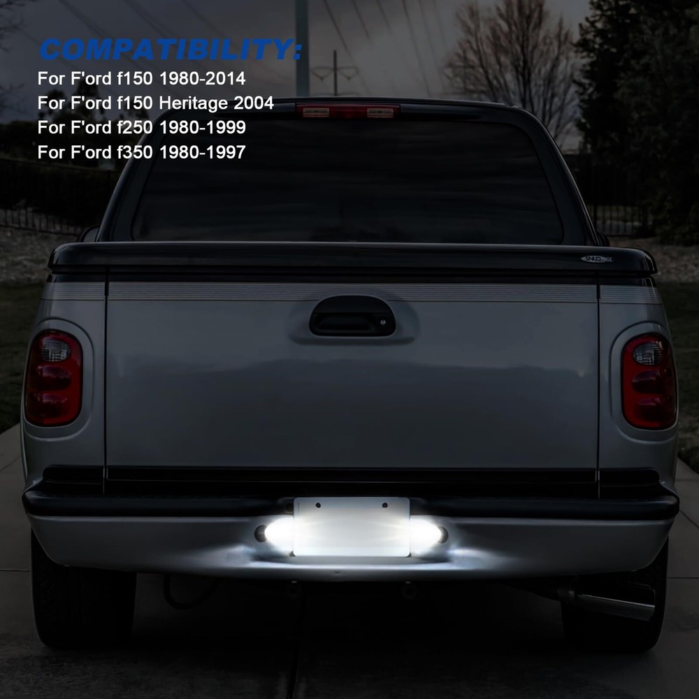 LED 2PCS License Plate tag Lights Replacement for F250 F350 F450 F550 F650 F7...