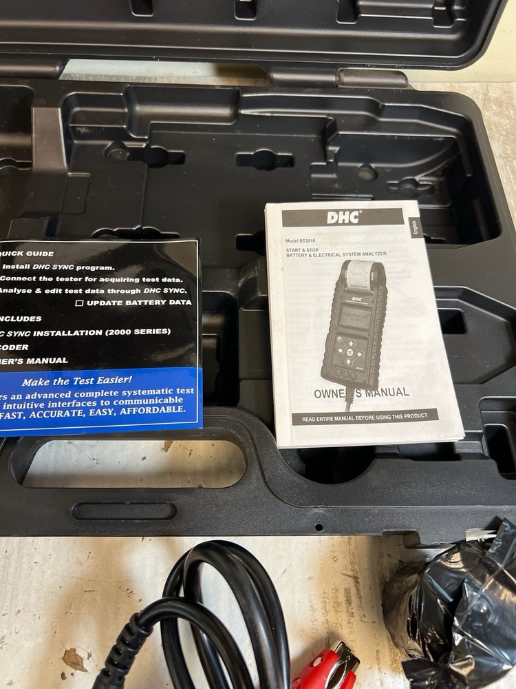 DHC BT2010 Digital Battery & Electrical Analyzer Tester W/ Case & Manual TESTED