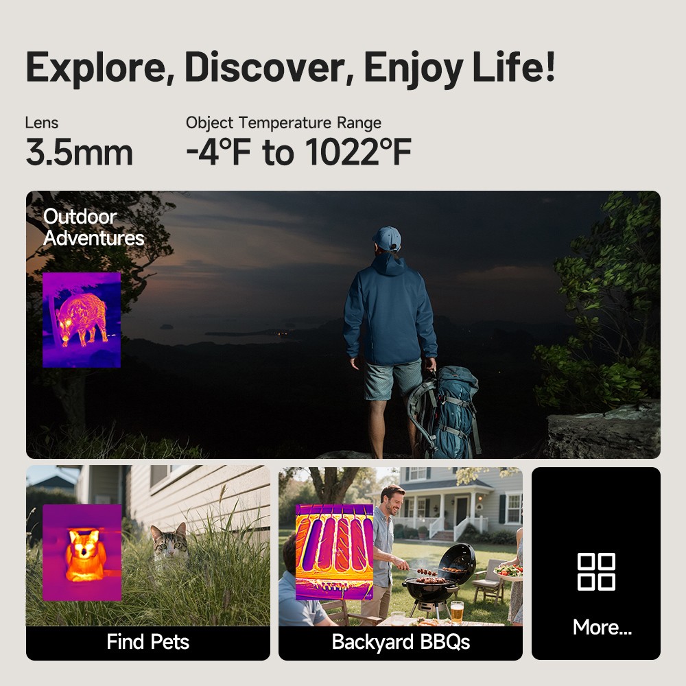 TopDon Thermal Imaging Camera for Apple, Androids & Windows Type-C Devices