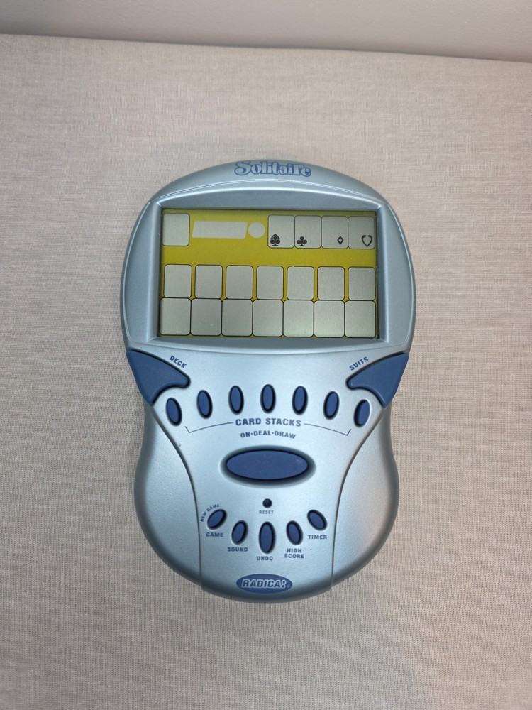 RADICA Solitaire Big Screen Handheld Game Vintage 2000