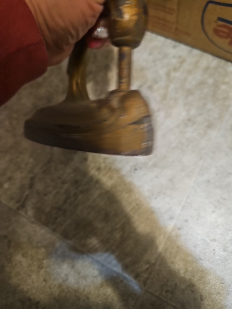 Gold Colored Antique Sad Iron Solid Cast Iron