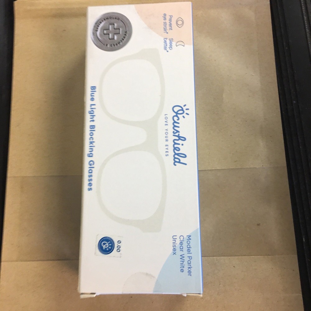 Ocushield - Parker Anti Blue Light Glasses - Clear White - White