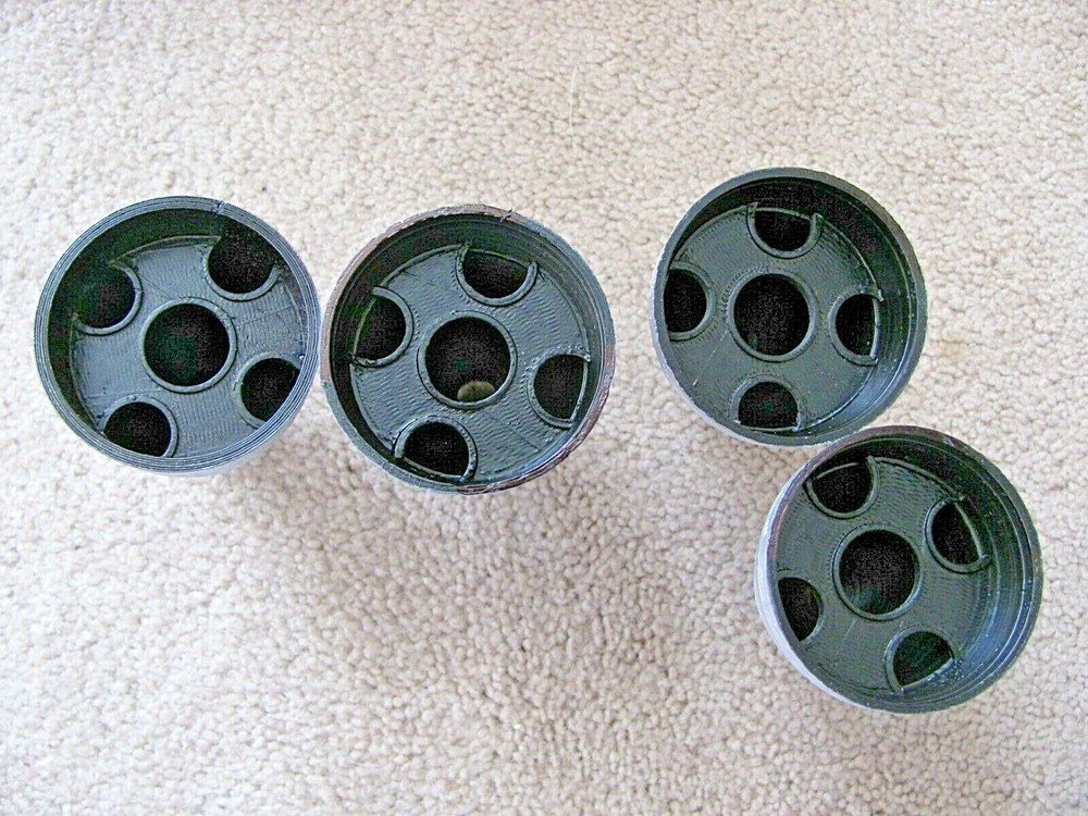 CUSTOM MADE & PAINTED (4) REAR ENGINE ROCKET BELLS SPACE 1999 Mattel Eagle 1