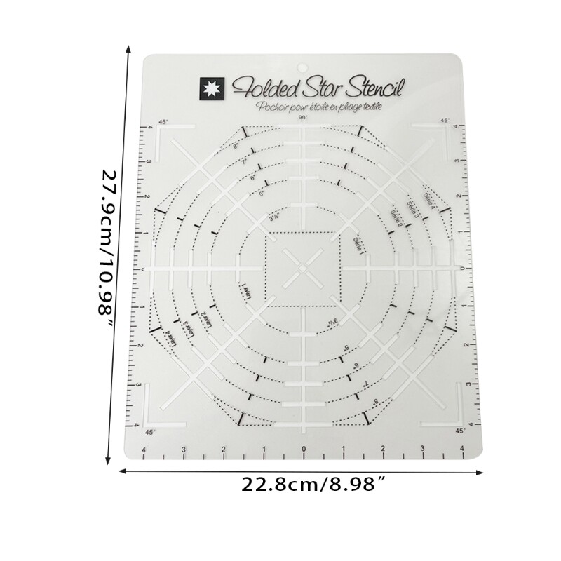 Folded Star Interfacing Templates Sewing Guide Quilting Templates for Sewing