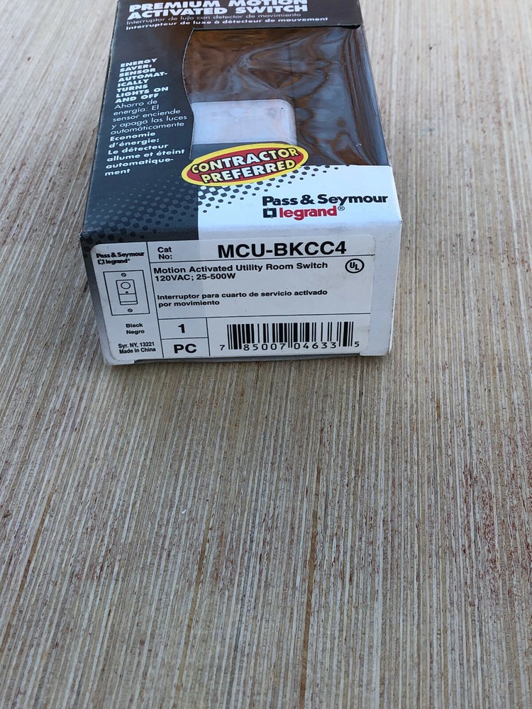 Legrand MCU-BKCC4 Premium Motion activated utility room light switch - Black