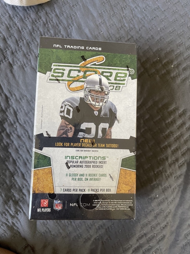 2008 Scores NFL Inscriptions & End Zone SEALED Box