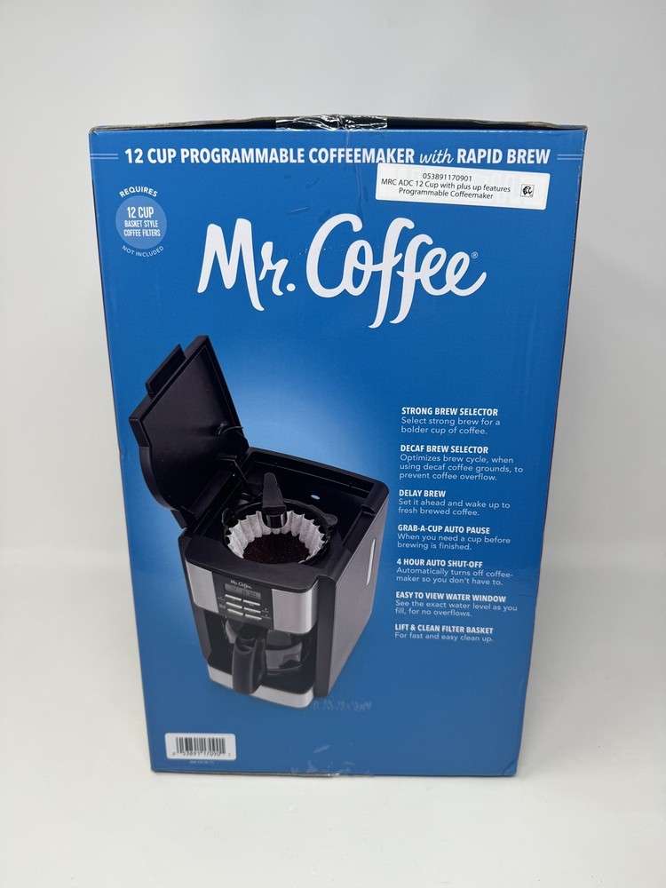 Mr. Coffee Programmable 3-Way Brewing System 12-Cup Drip Coffee Maker New Sealed