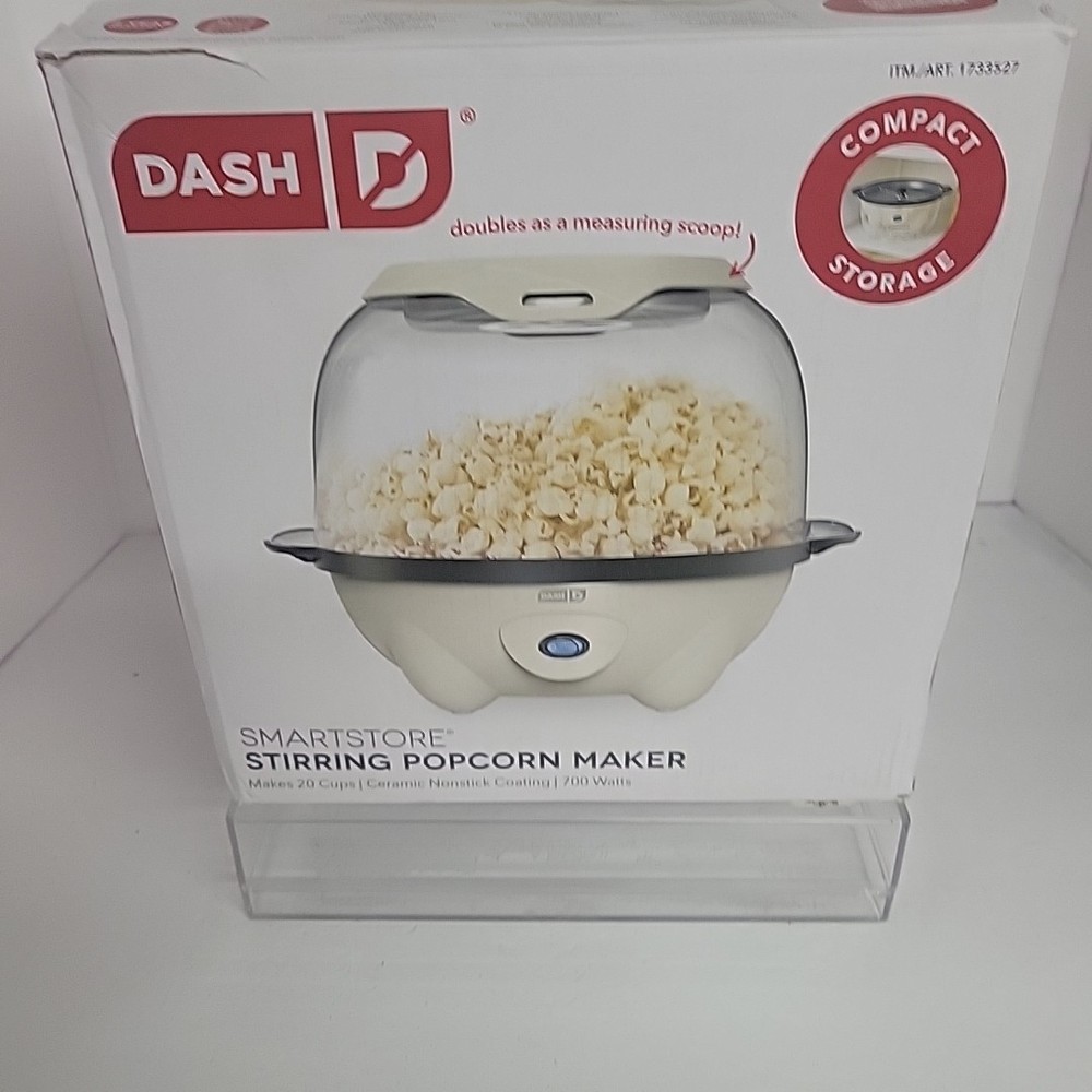Dash SmartStore Stirring Popcorn Maker 20 Cups ,Ceramic Nonstick Coating