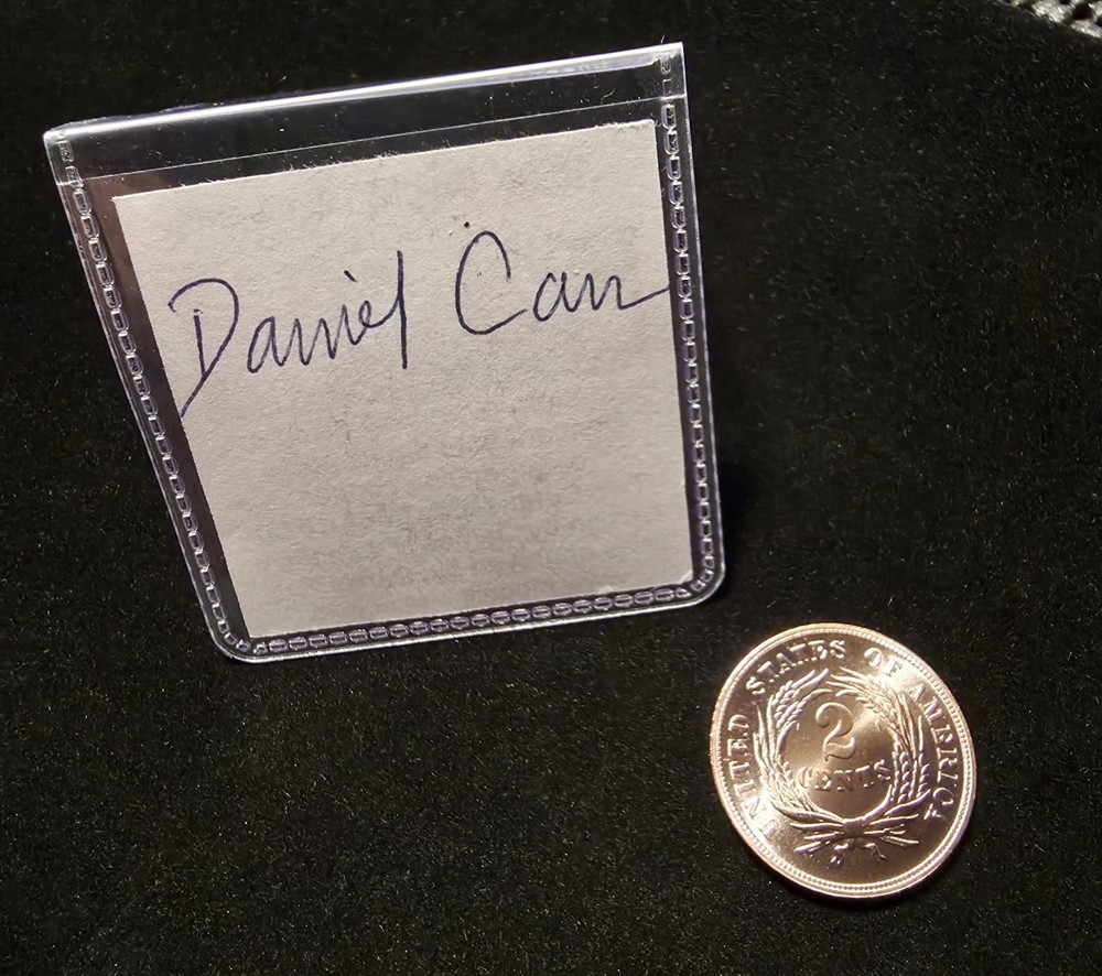 DAN CARR 1874 2C TWO CENT HAND SIGNED O/S ON A ORIGINAL 1864-73 TWO CENT!!!