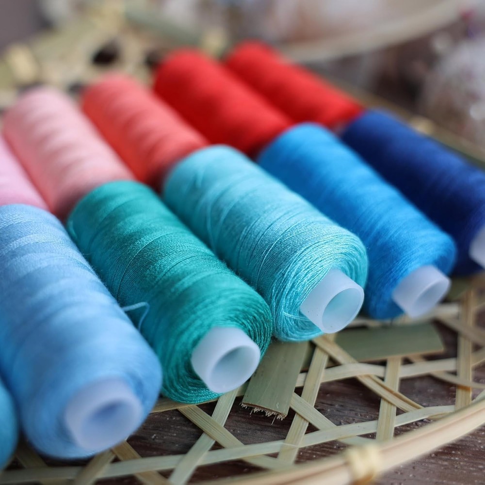 72 PCS Sewing Thread Assortment, 36 Colors Polyester Thread with Bobbin Set