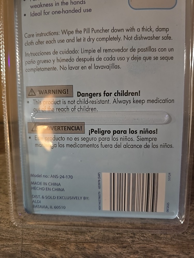 Welby Pill Pusher Remove Pills From Blister Packs