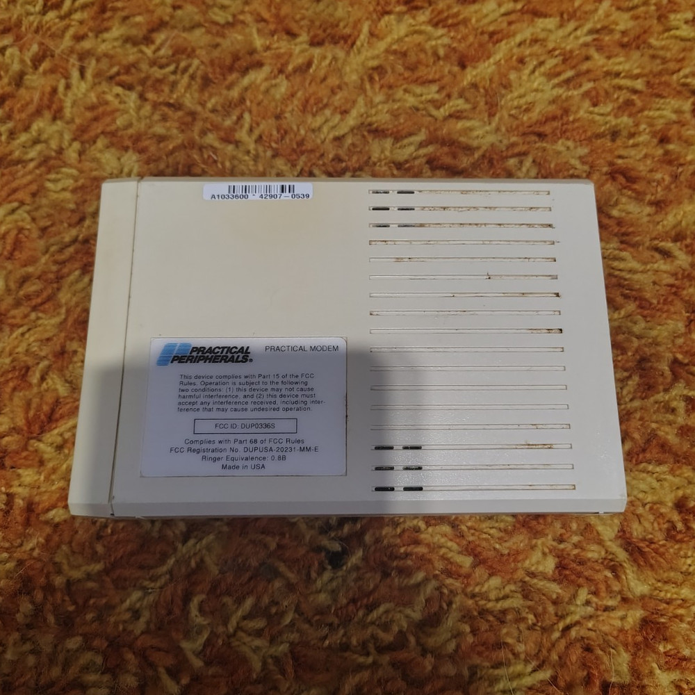 Practical Peripherals PM14MT II Fax Modem 14.4 Kbps RS-232 Dial-Up Beige PC