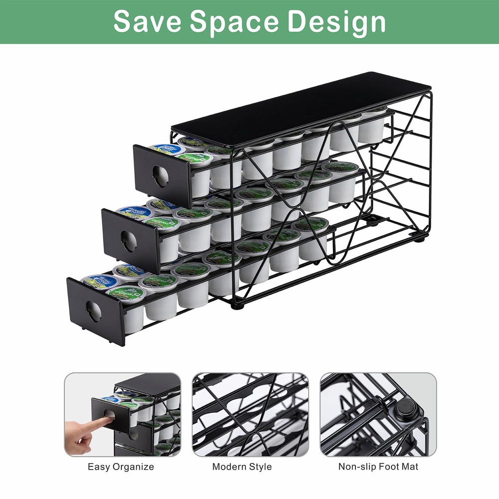 K Cup Holder 3 Tier Coffee Pod Holder for K Cup Organizer Save Space Countert...