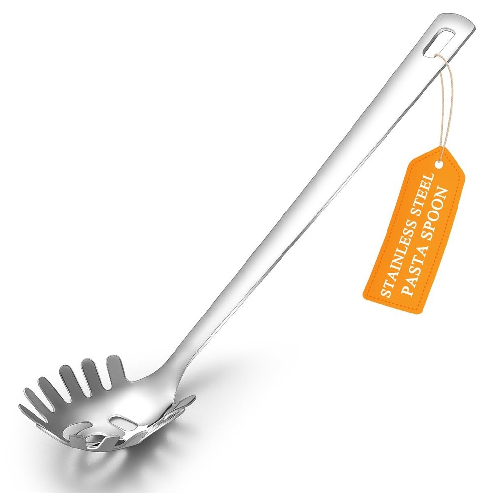 Spaghetti Spoon, ReaNea Pasta Server, Stainless Steel 1. Silver, Silver