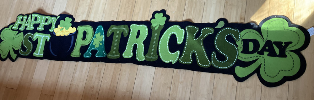 St. Patrick's Day Table Runner, 72" long x 9" wide