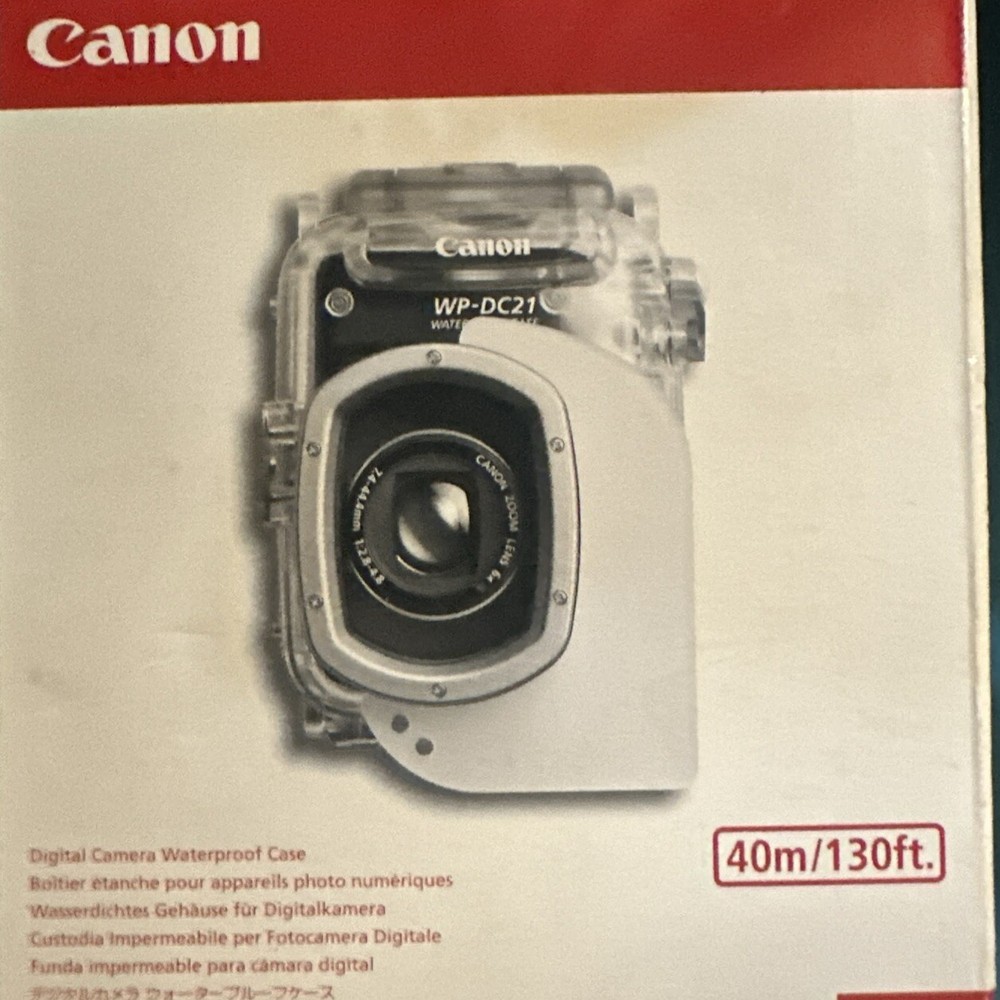 Canon Digital Camera Waterproof Case WP- DC21 In Box
