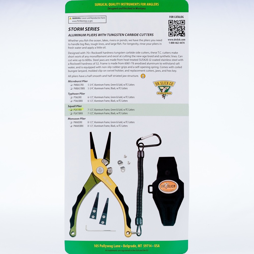 Dr Slick Monsoon Plier - Green & Gold