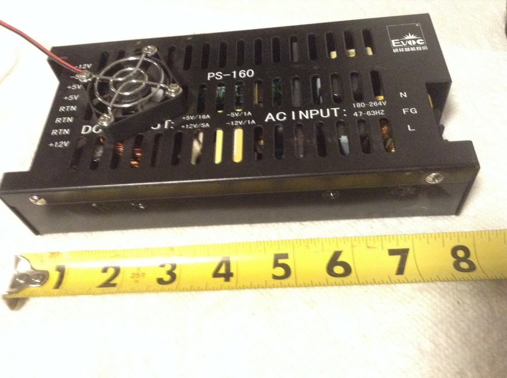 EVDC PS-160 Power Supply 12,5,-5,-12,VDC